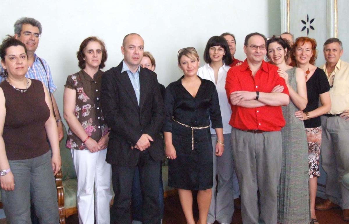 Partecipanti del Progetto A.M.I.C.A. in collaborazione con la Compagnia CATALYST - Assessore alla Pubblica Istruzione della Provincia di Firenze Elisa Simoni