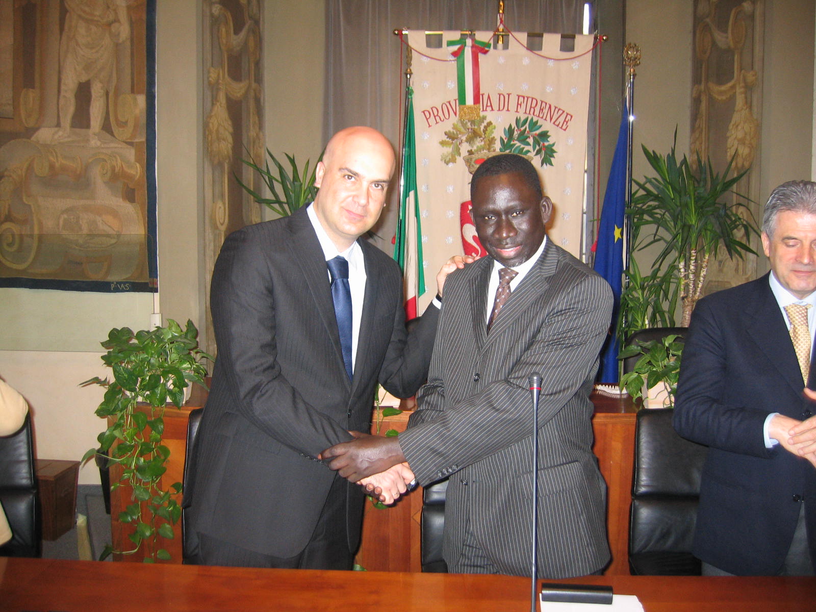 Il Presidente Massimo Mattei con Serigne Babacar Diop