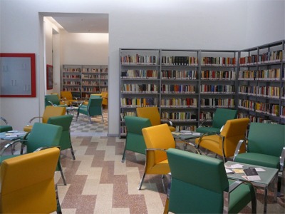 L'interno della nuova Biblioteca di Scandicci