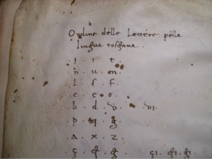 Biblioteca Moreniana, manoscritto con la grafia dellAlberti 
