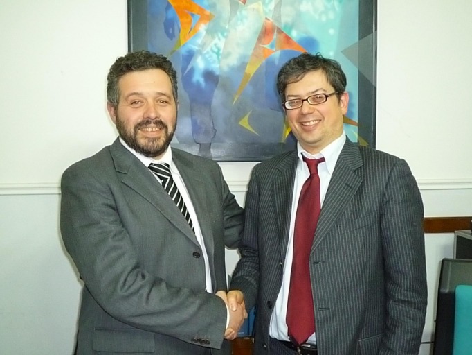 Ferdinando Ferrini, a destra, con il sindaco Andrea Campinoti