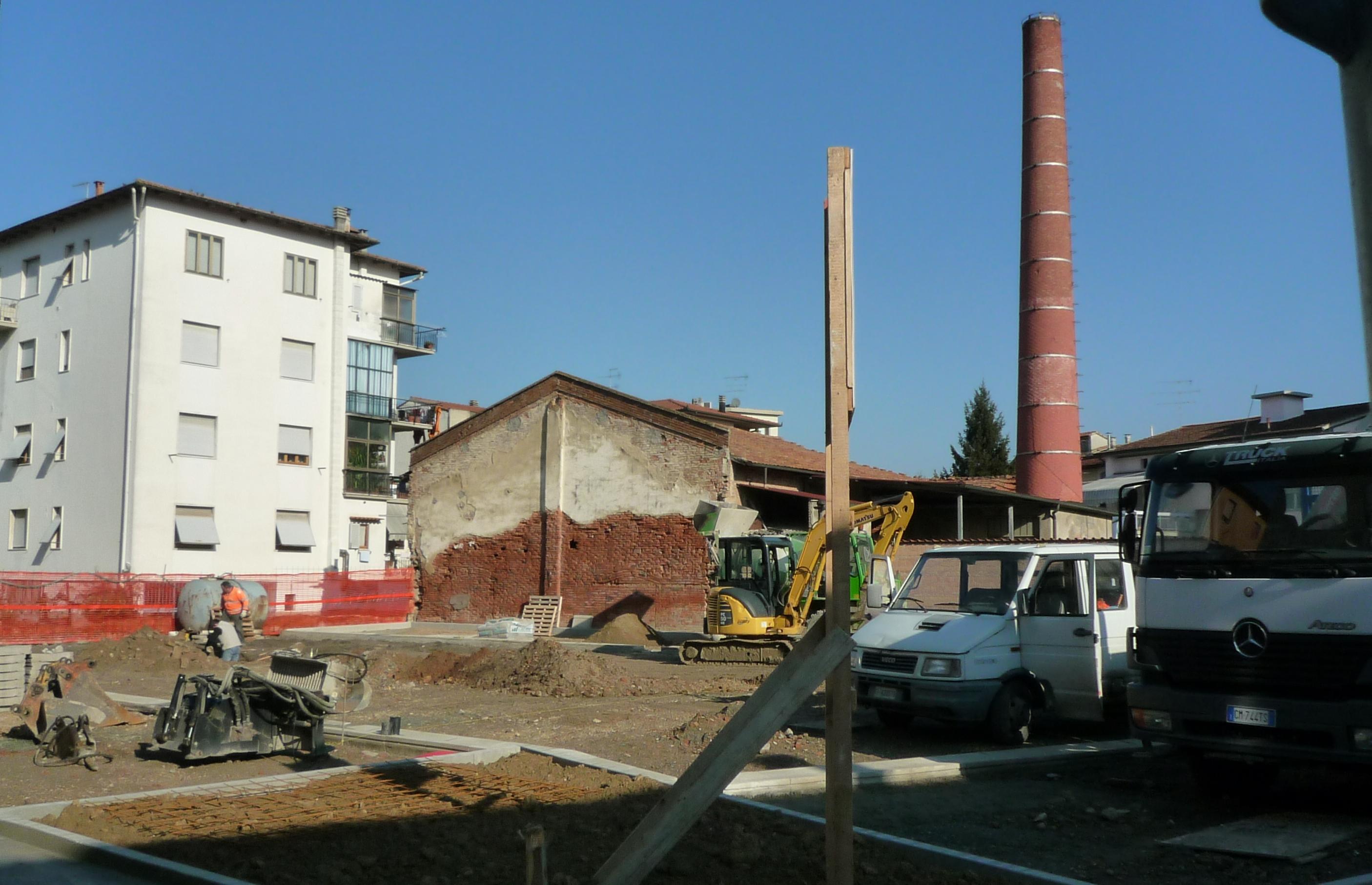 Lavori del nuovo parcheggio in via Rossini a Certaldo