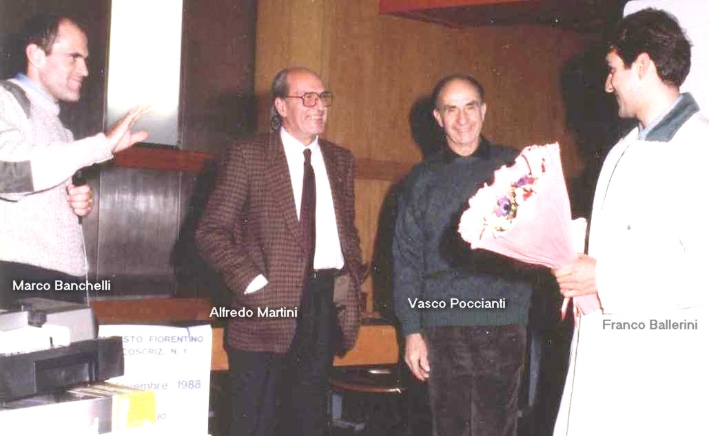 Alfredo Martini con Banchelli, Poccianti e Ballerini