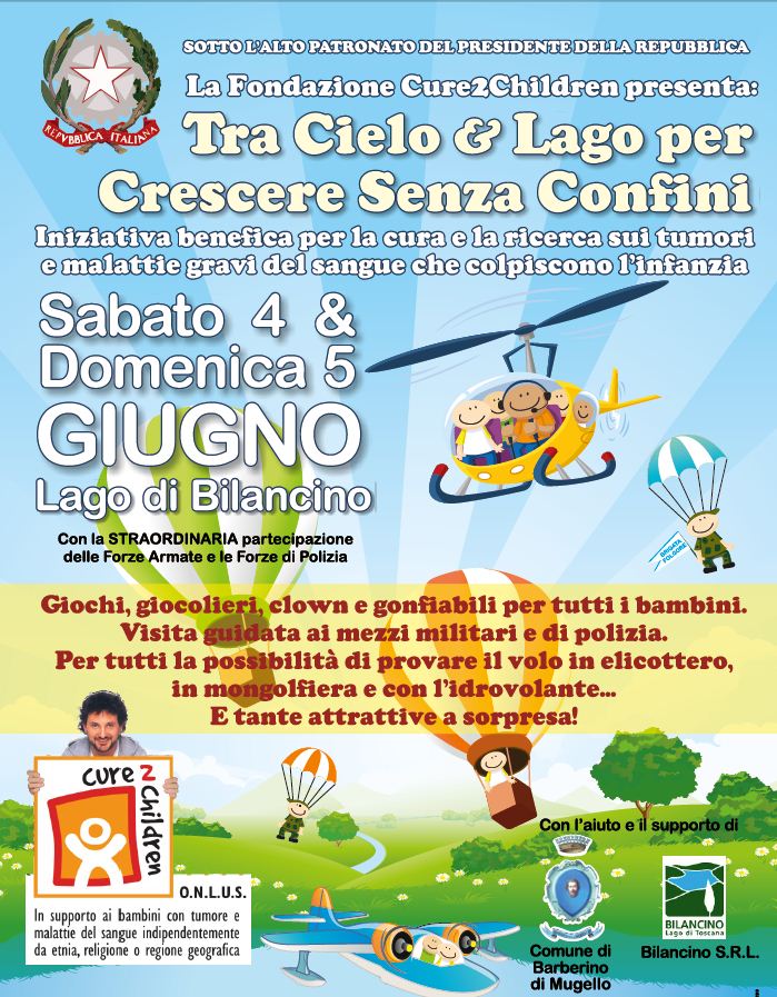 Locandina dell'iniziativa 'Tra cielo e lago per crescere senza confini'