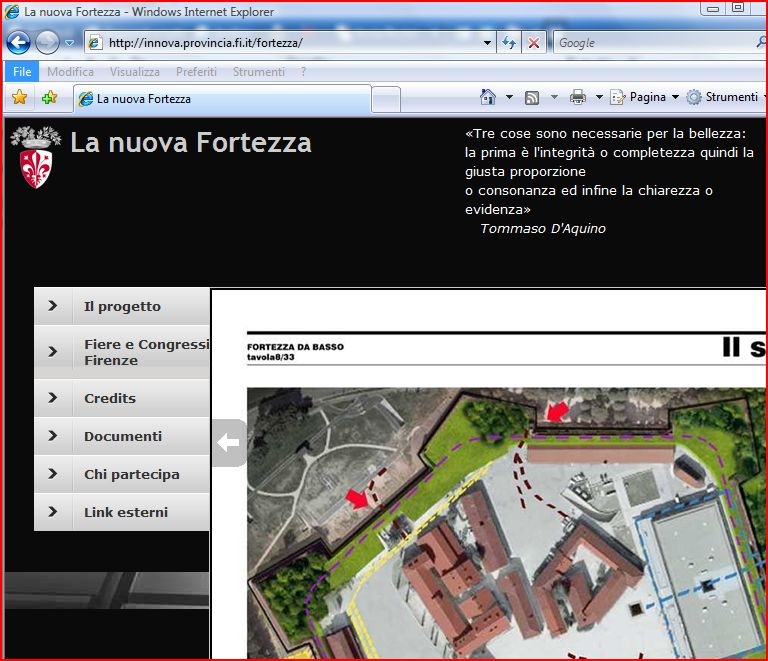 Speciale sulla nuova Fortezza da Basso sul sito della Provincia di Firenze