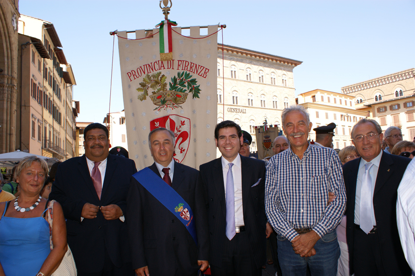 delegazione nicaragua e assessori provinciali in corteo