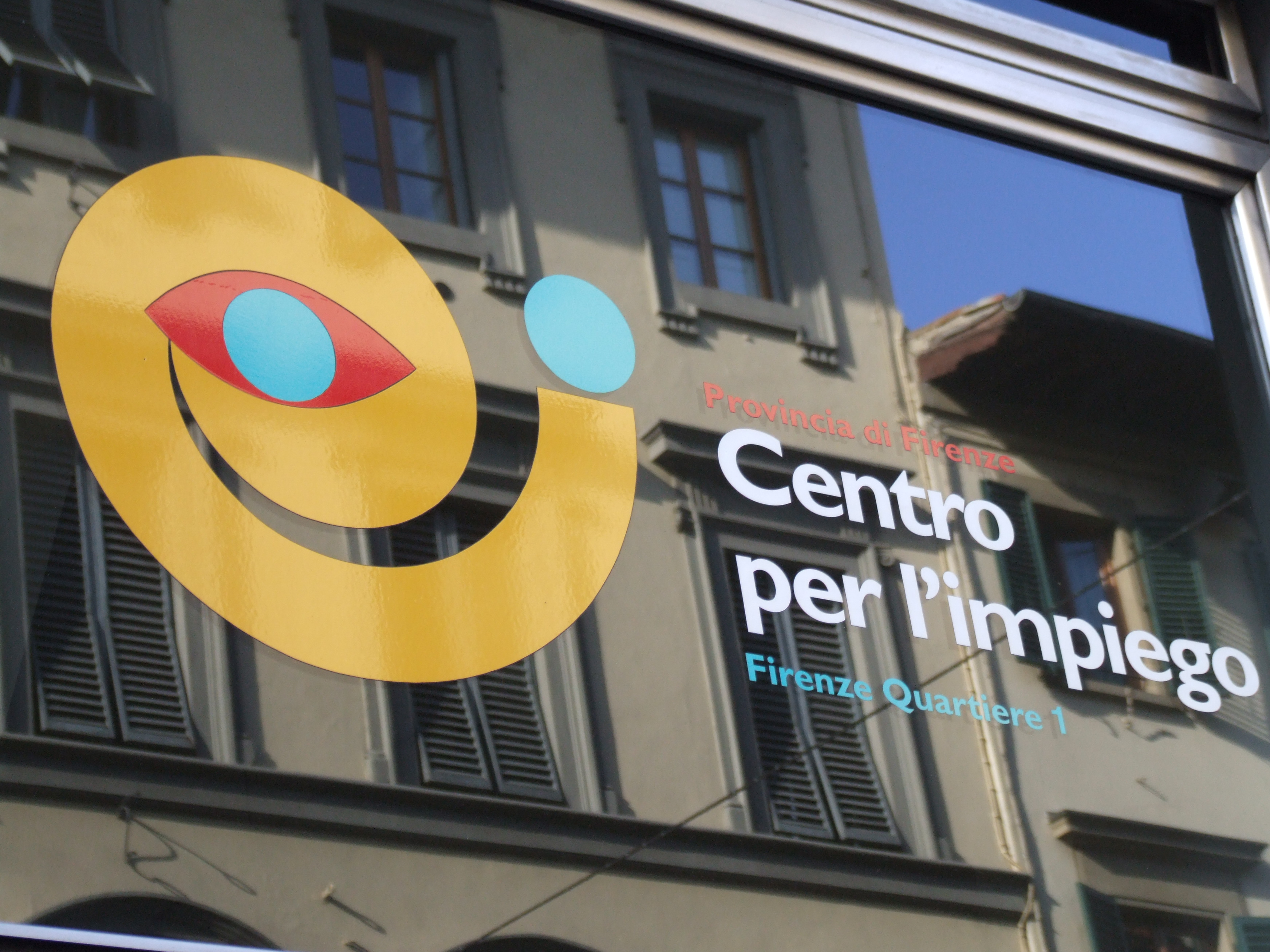 Insegna del Centro per l'Impiego di via Cavour