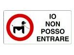 Cartello di divieto di ingresso ai cani