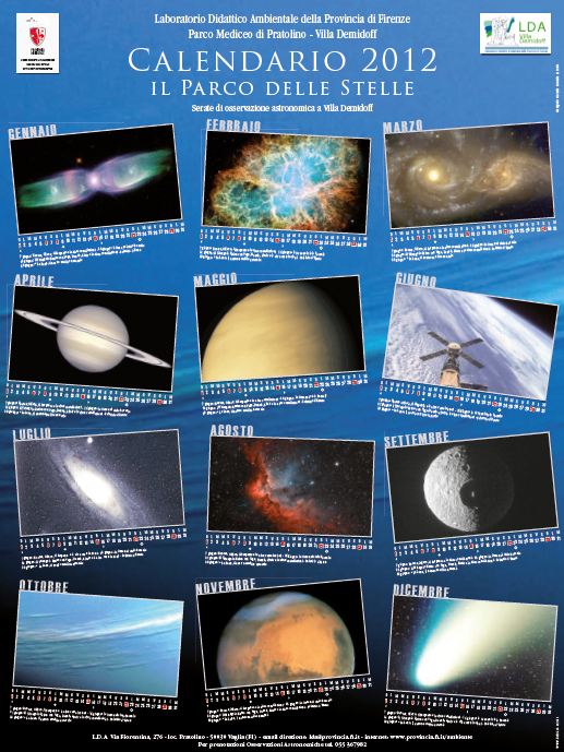 Il calendario astronomico 2012 del Parco di Pratolino