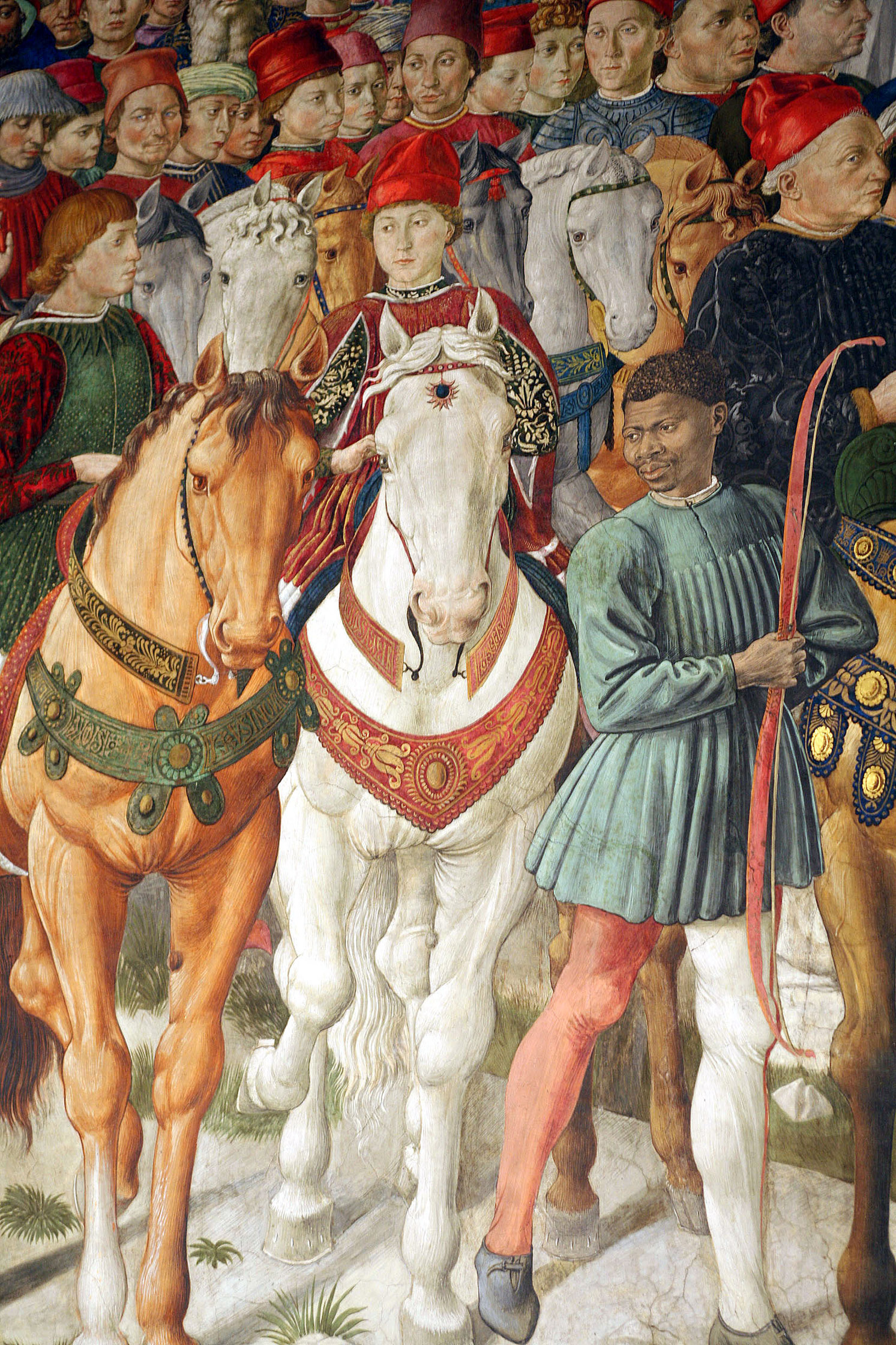 Particolare della Cavalcata dei Magi nella Cappella di Palazzo Medici Riccardi