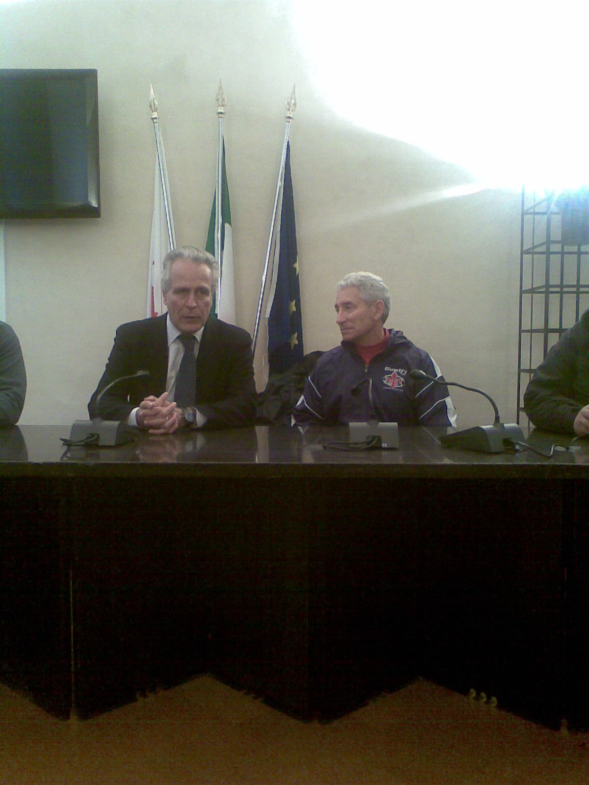 Coach Scurran con Eugenio Giani lo scorso dicembre in Palazzo Vecchio