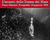 Locandina della mostra 'L'incanto delle Donne del Mare. Fosco Maraini. Fotografie. Giappone 1954'