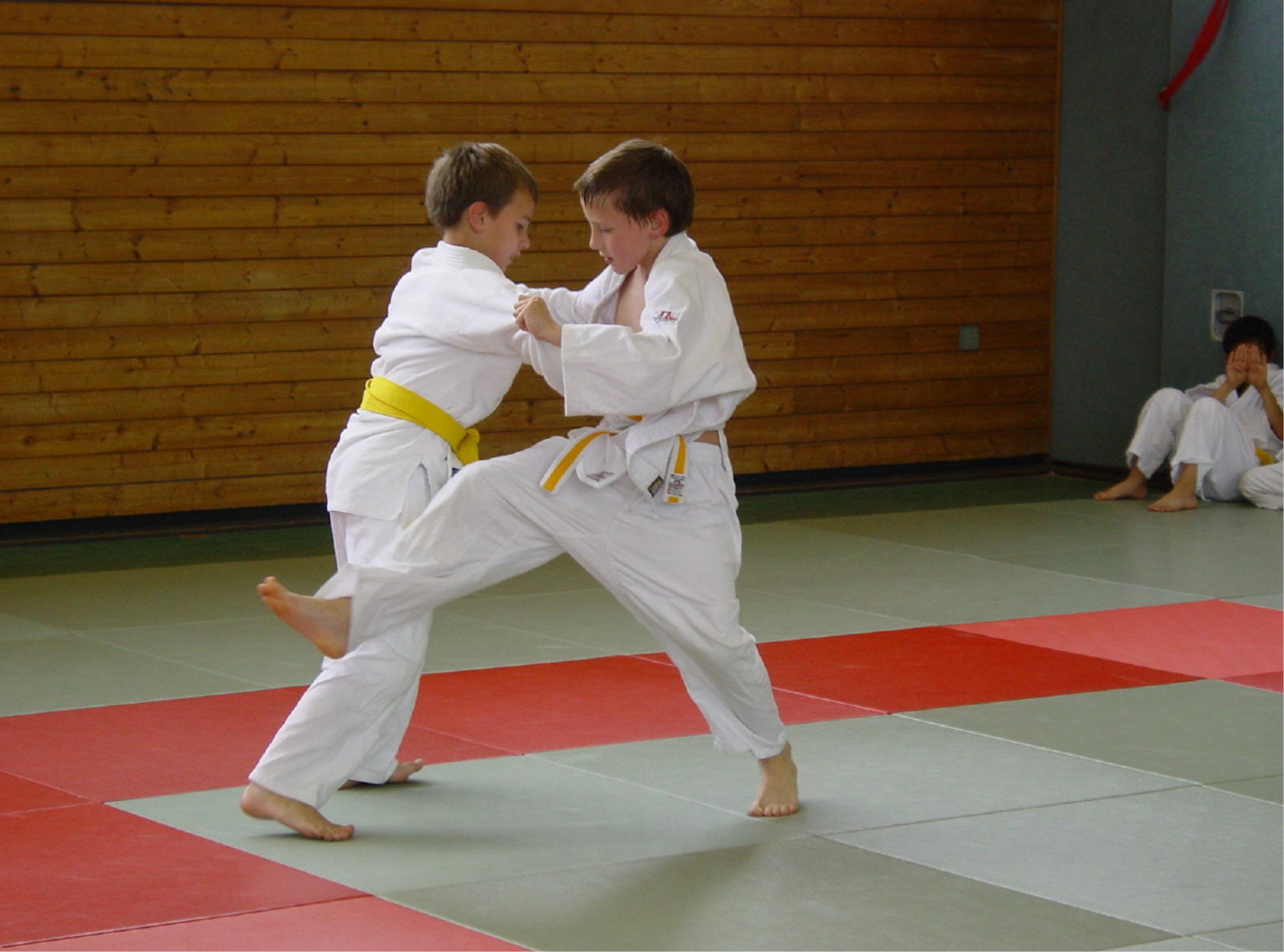 Incontro di judo tra giovani atleti