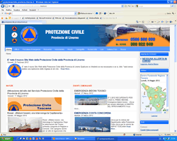 Nuovo sito della Protezione civile della Provincia di Livorno