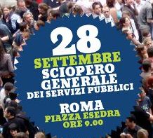 Banner sciopero generale del 28 