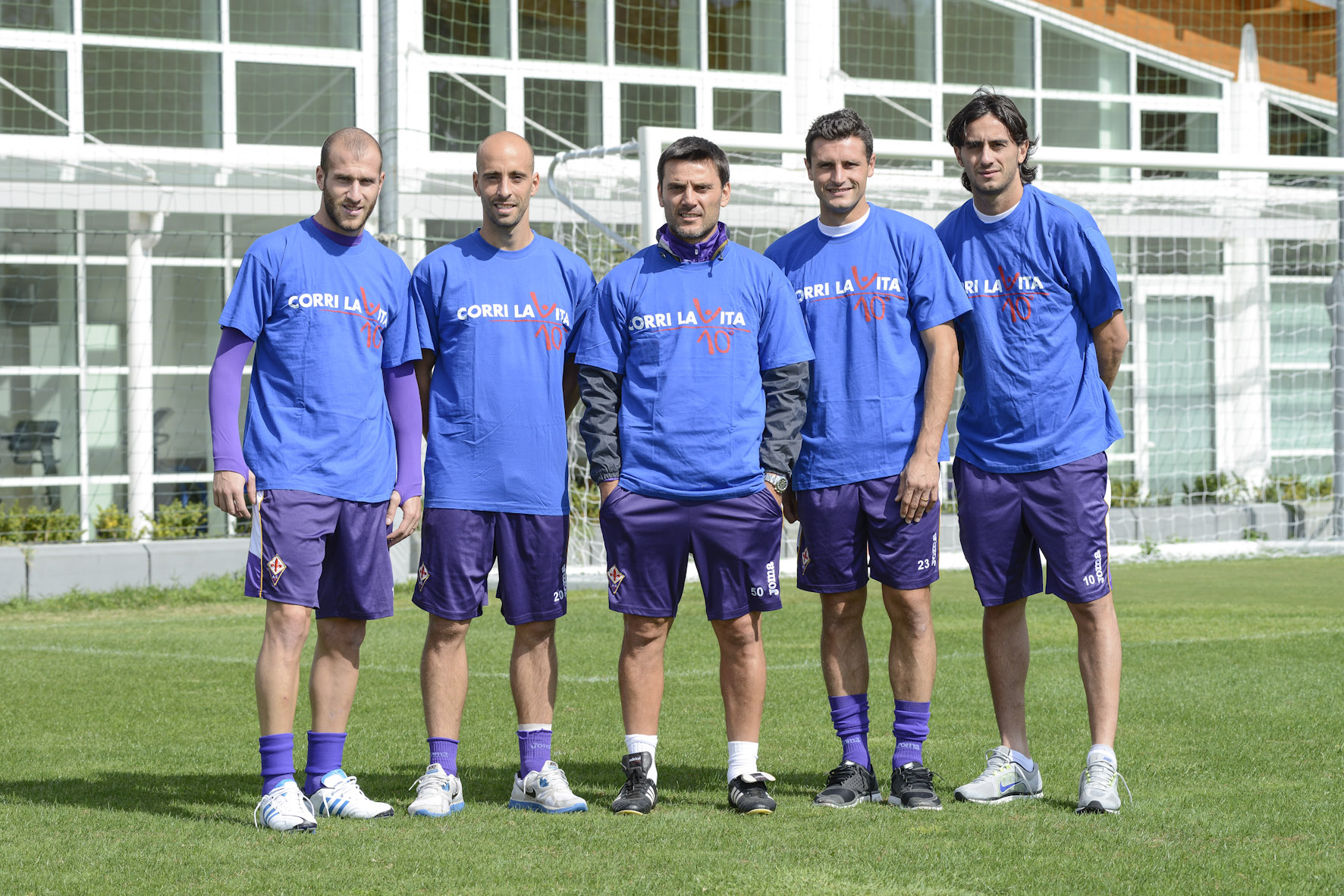 Cristian Llaama, Borja Valero,Vincenzo Montella, Manuel Pasqual, Alberto Aquilani