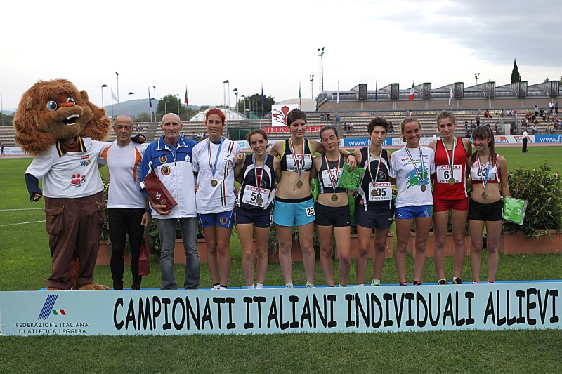 Campionati italiani allievi 2012 - premiazioni- foto Giancarlo Colombo - FIDAL