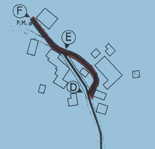 Mappa dall'ordinanza per via della Storaia