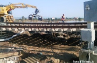 Lavori di ripristino della linea ferroviaria ad Albinia