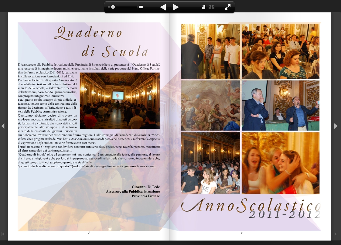 Copertina del  report 'Quaderni di scuola'