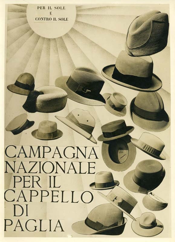 Manifesto della campagna del cappello di paglia, Thayaht, 1928, collezione privata, Firenze