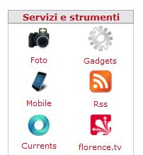 Dettaglio del box con gli strumenti utilizzabili dal sito di MET