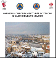 Copertina del vademecum della Protezione civile sul comportamento da tenere in caso di neve