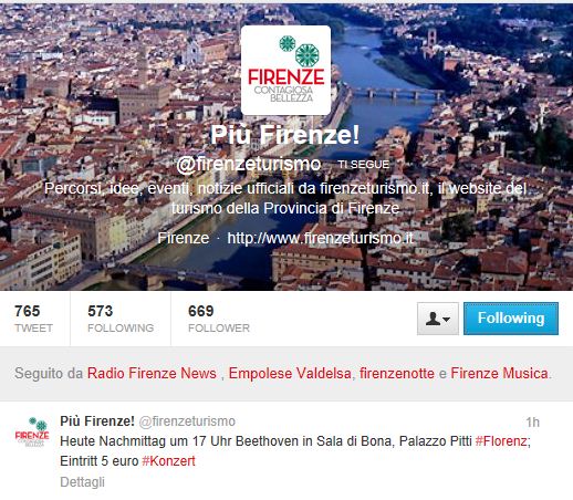 Piu'Firenze su Twitter