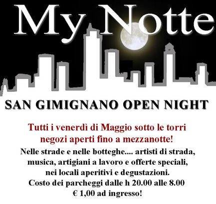 Banner di San Gimignano Open Night