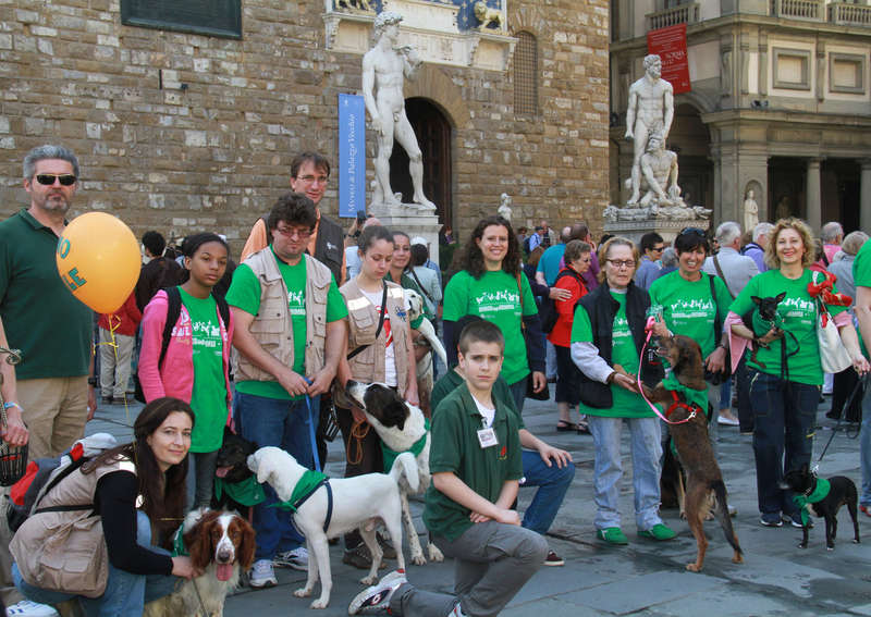 Partenza della 'Camminata a 6 zampe'