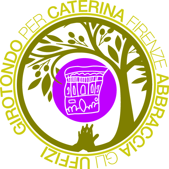 Il logo dell'iniziativa GIROTONDO PER CATERINA – FIRENZE ABBRACCIA GLI UFFIZI