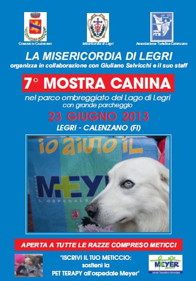 Locandina della 7a Mostra canina della Misericordia di Legri