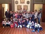 Gli alunni delle classi V C e V D della scuola Carducci di Fucecchio in Palazzo Medici Riccardi