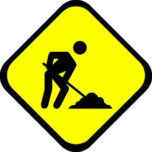 Cartello di lavori in corso