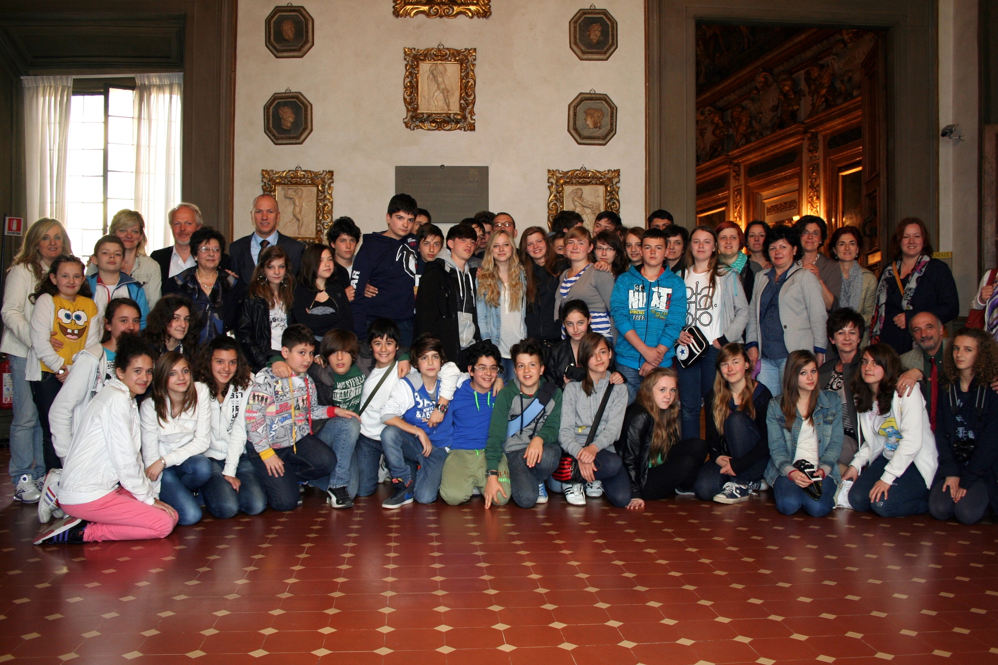Gli studenti "gemellati" in Palazzo Medici Riccardi. Foto di Antonello Serino