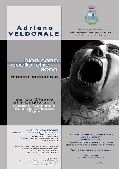Locandina della mostra di Adriano Veldorale a Signa
