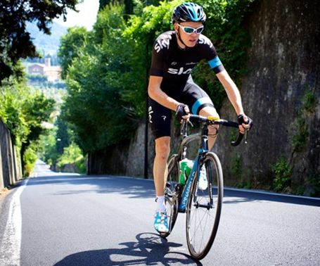 Chris Froome ha provato il circuito finale (immagine dal sito di Toscana 2013)