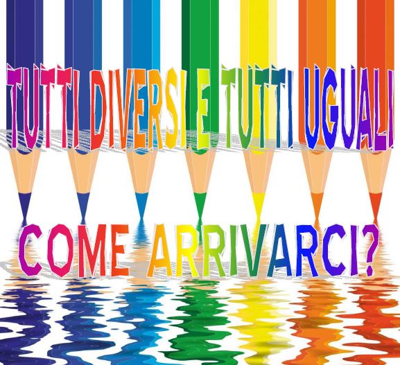 Immagine dal depliant di 'Tutti diversi e tutti uguali'