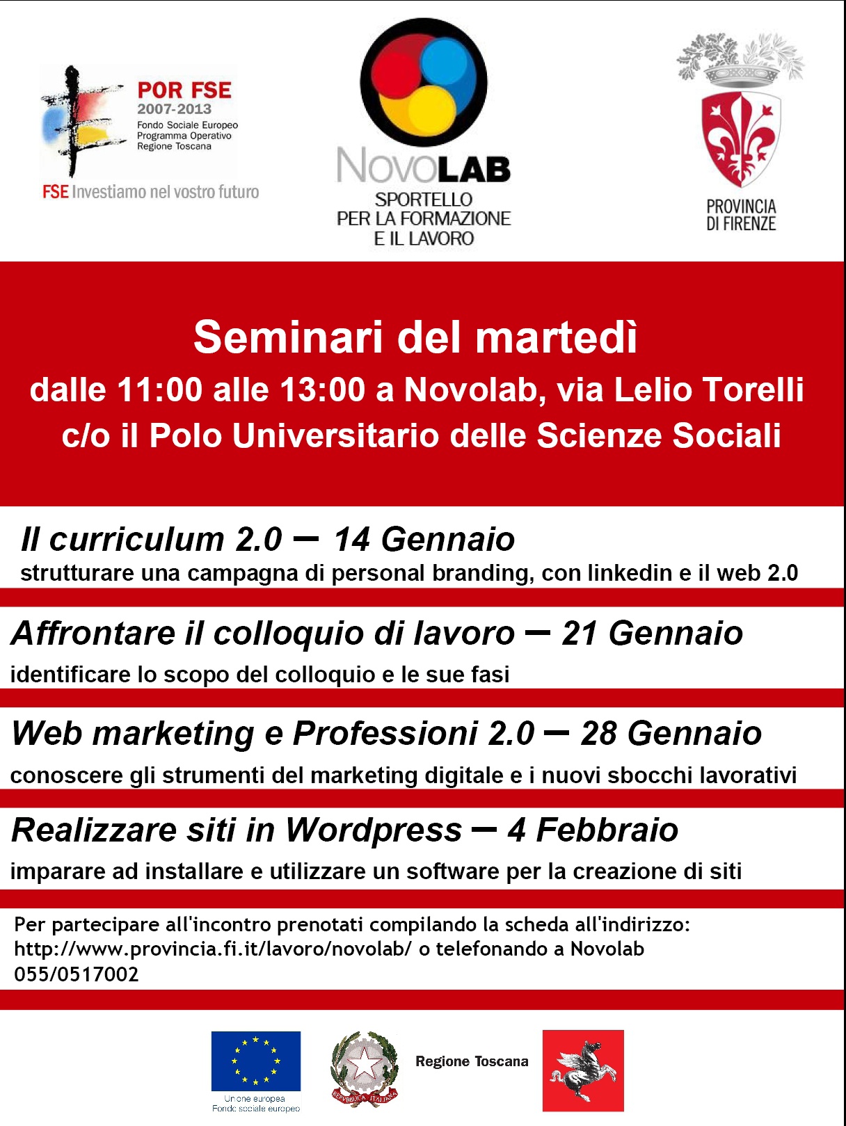 Riprendono i seminari Novolab