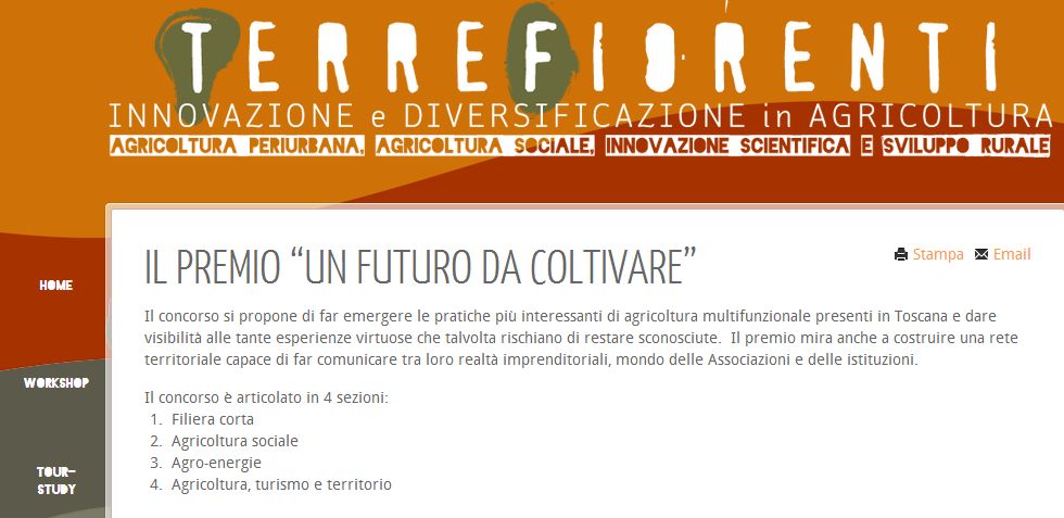 Immagine dalla pagina web del premio 'Un futuro da coltivare'