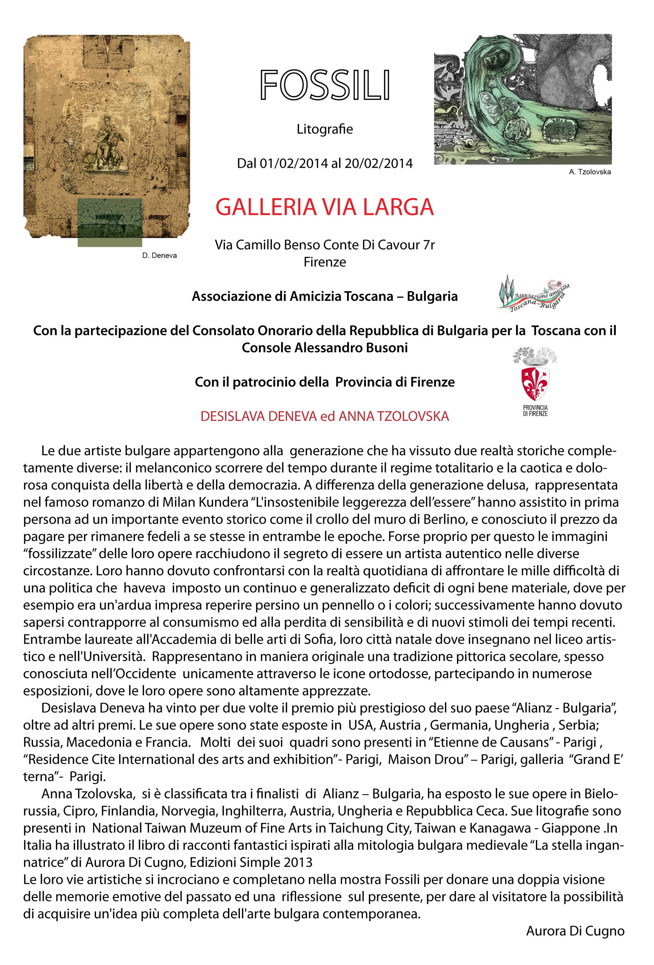 Mostra bulgara alla Galleria Via Larga