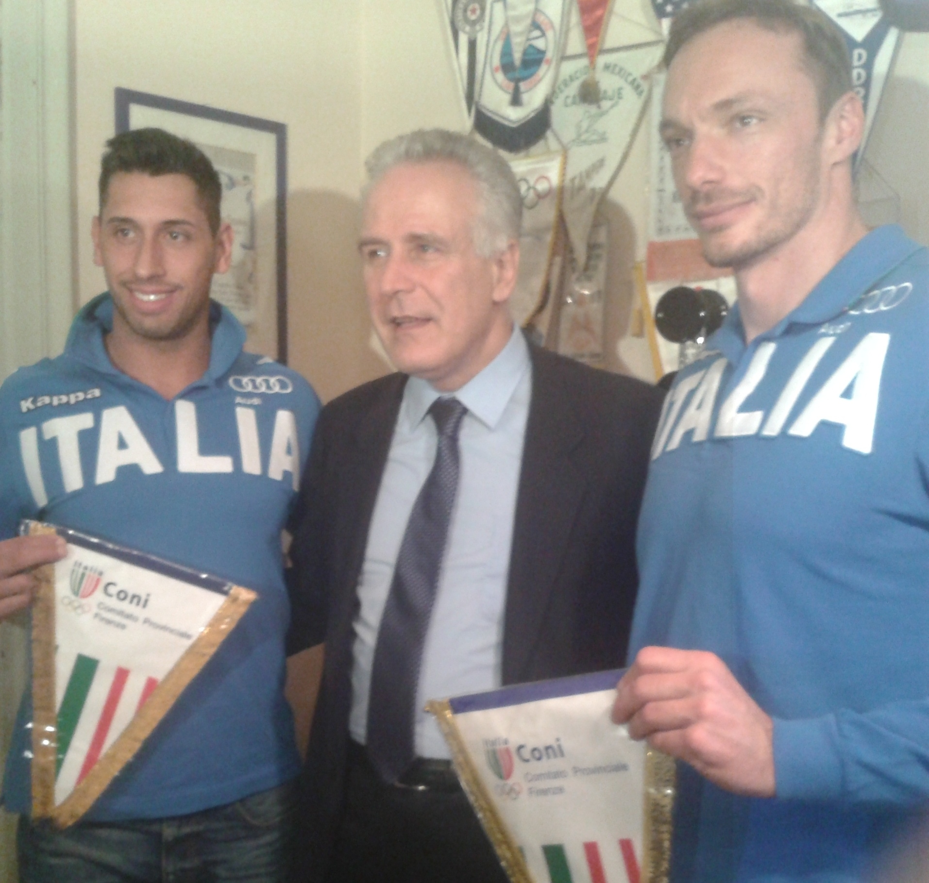 Eugenio Giani con Francesco Costa e William Frullani