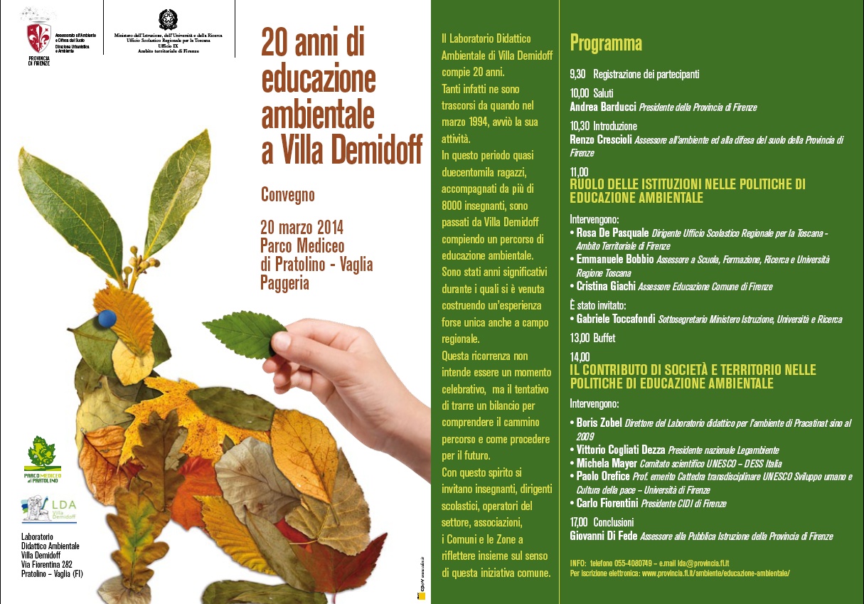 Ventennale del laboratorio didattico ambientale di Villa Demidoff