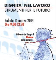 Immagine dal programma del convegno sulla Dignita' del lavoro in Palazzo Vecchio