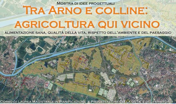 Manifesto della Mostra 'Tra Arno e colline: agricoltura qui vicino'