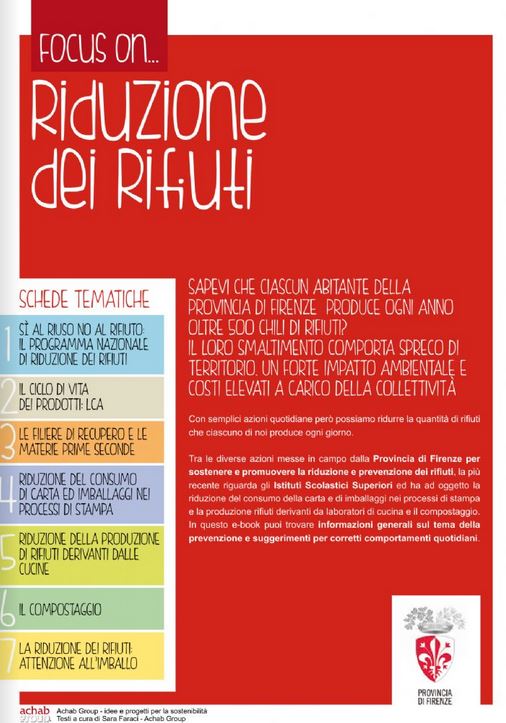 Copertina dell'e-book sulla riduzione dei rifiuti