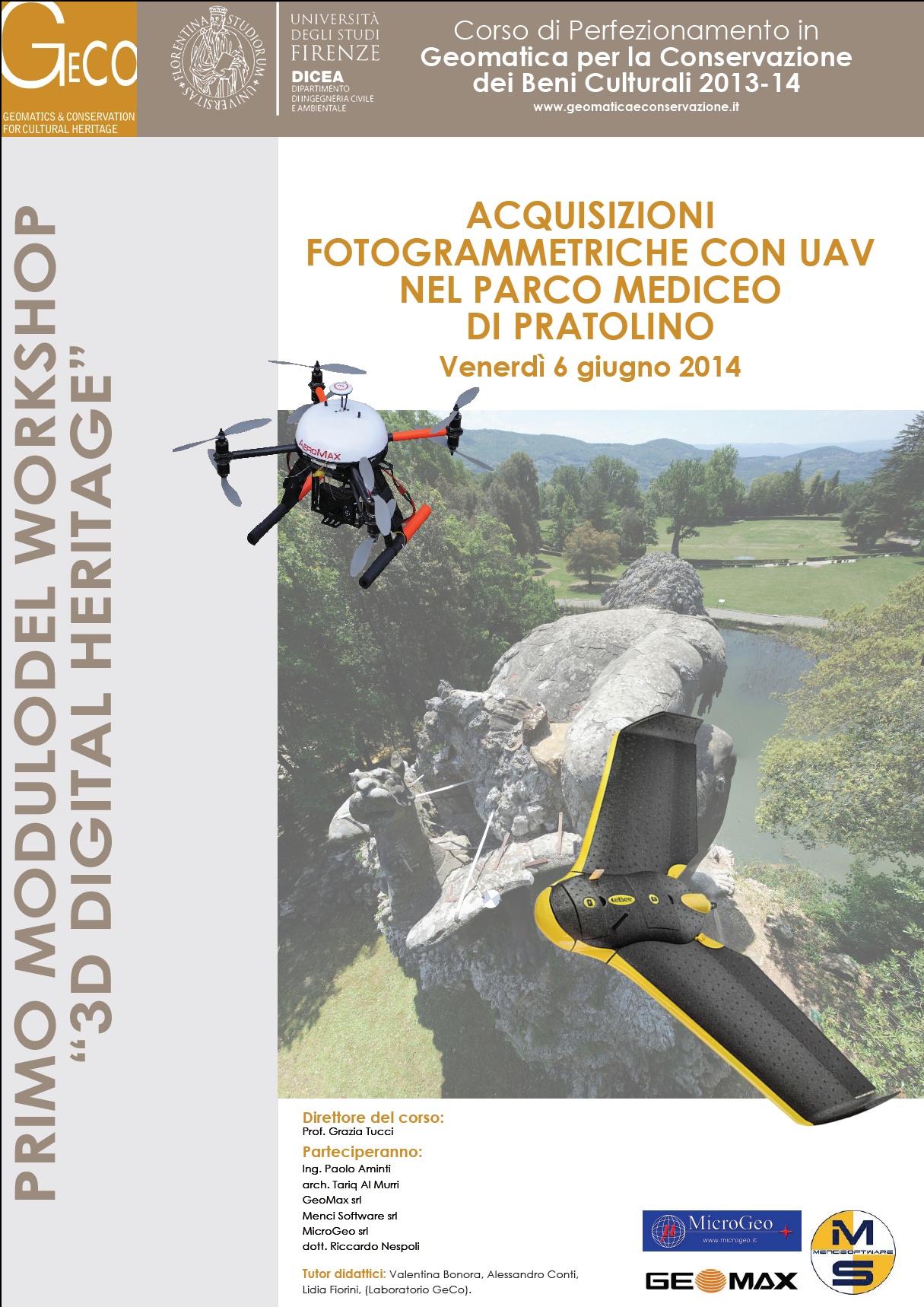 Un drone al Parco Mediceo di Pratolino