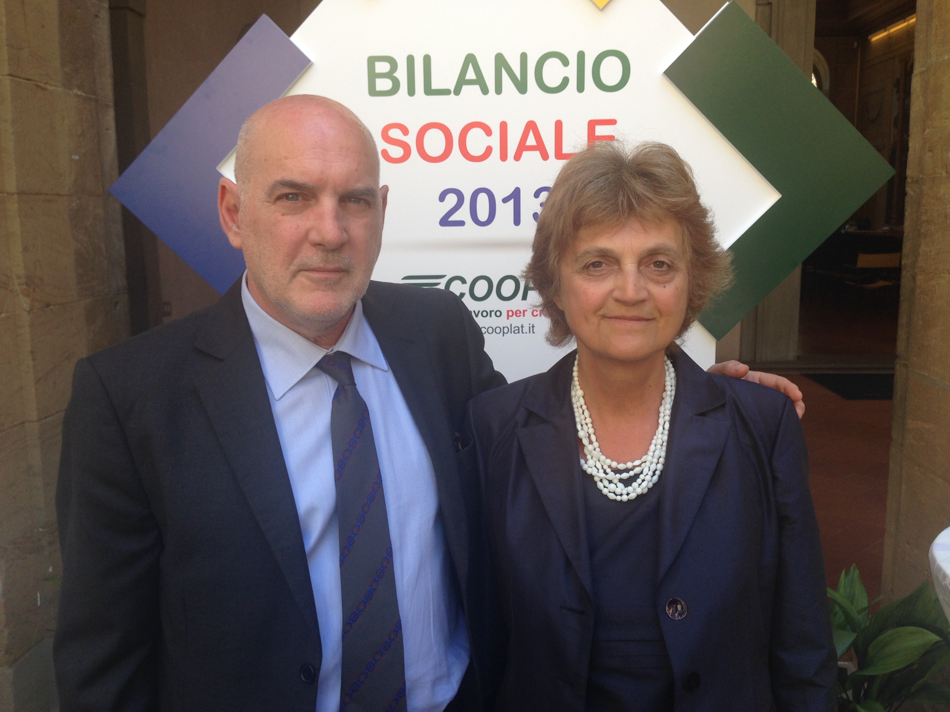 il presidente della cooperativa Fabrizio Frizzi e la vicepresidente dell'associazione Anna Bainotti