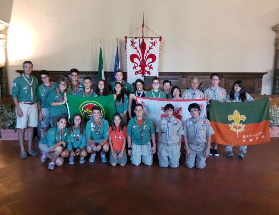 La foto della delegazione in Palazzo Vecchio