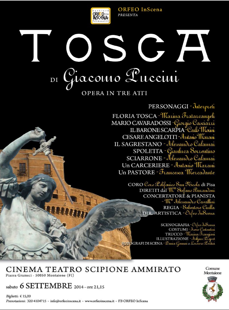 Locandina Tosca di Giacomo Puccini 